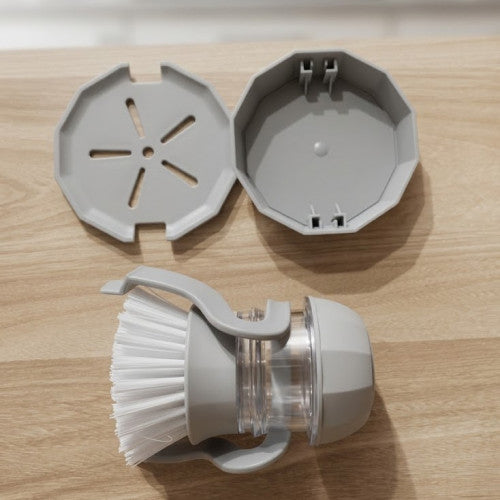 DISPENSADOR DE JABON CON CEPILLO INTEGRADO